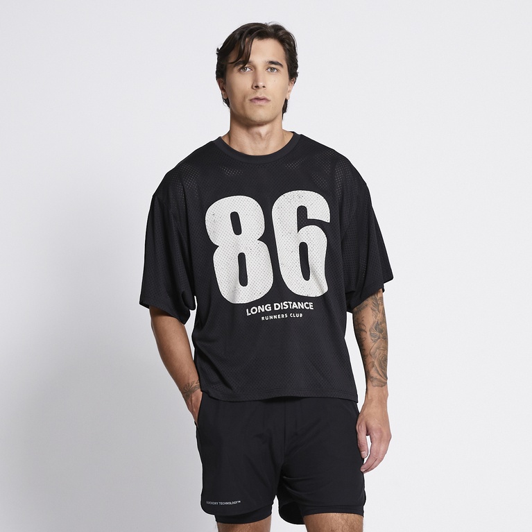 Printed Training Tee "Winger" Black